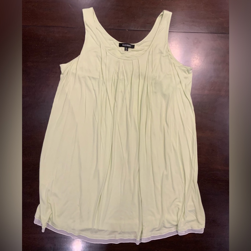 Ellen Tracy Womens Sleep Dress XL Green